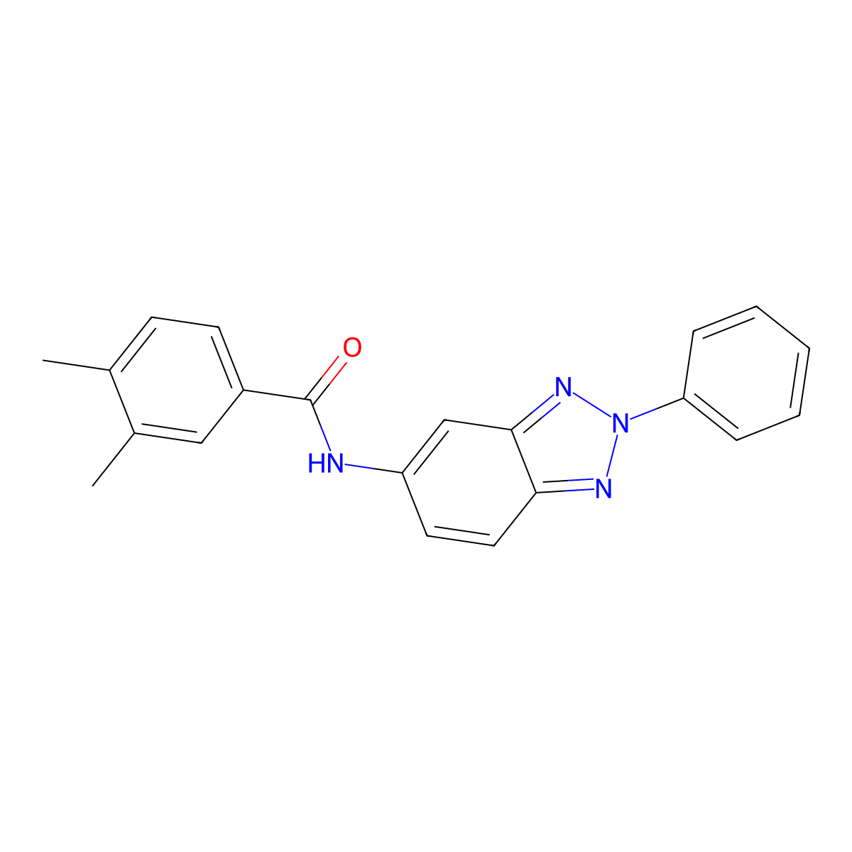 3,4-dimethyl-N-(2-phenyl-2H-1,2,3-benzotriazol-5-yl)benzamide molecular structure, CAS 364596-48-5