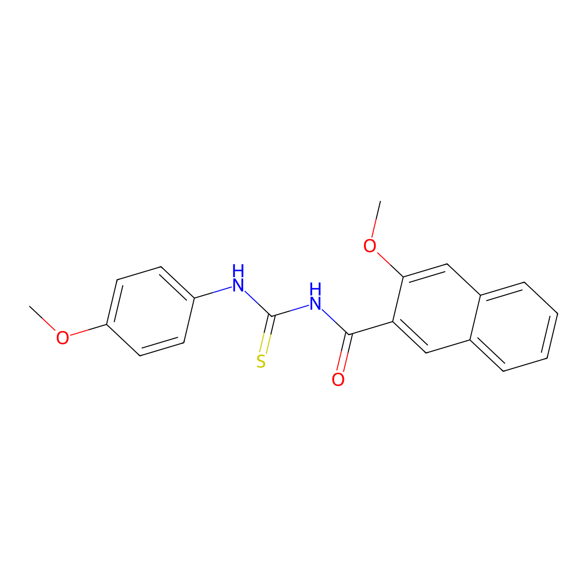 3-methoxy-N-[(4-methoxyphenyl)carbamothioyl]naphthalene-2-carboxamide molecular structure, CAS 364596-64-5