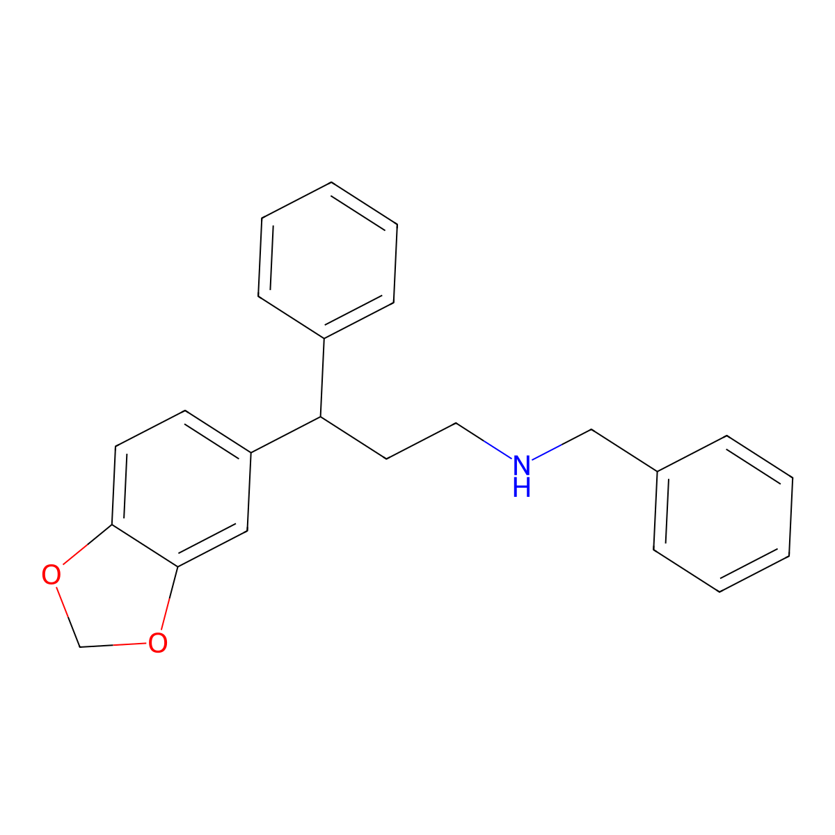 3-(1,3-benzodioxol-5-yl)-N-benzyl-3-phenylpropan-1-amine molecular structure, CAS 364596-68-9