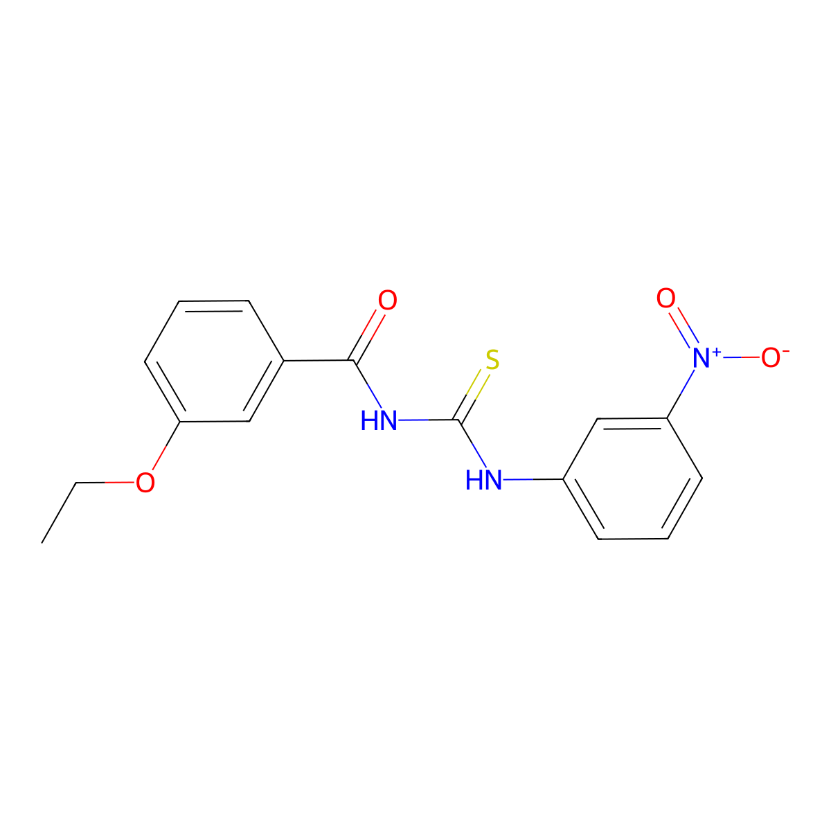3-ethoxy-N-[(3-nitrophenyl)carbamothioyl]benzamide molecular structure, CAS 364596-70-3