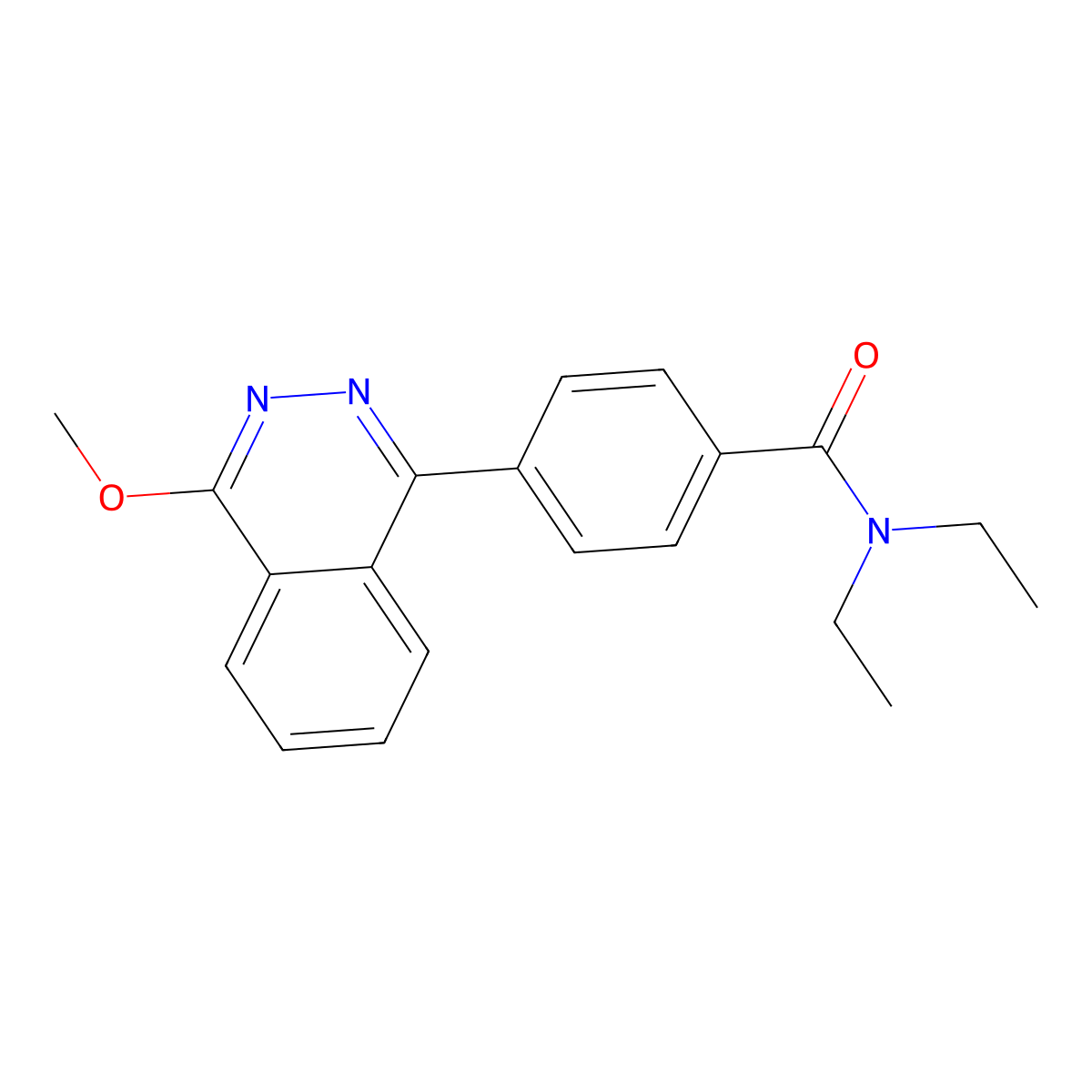 N,N-diethyl-4-(4-methoxyphthalazin-1-yl)benzamide molecular structure, CAS 364596-75-8
