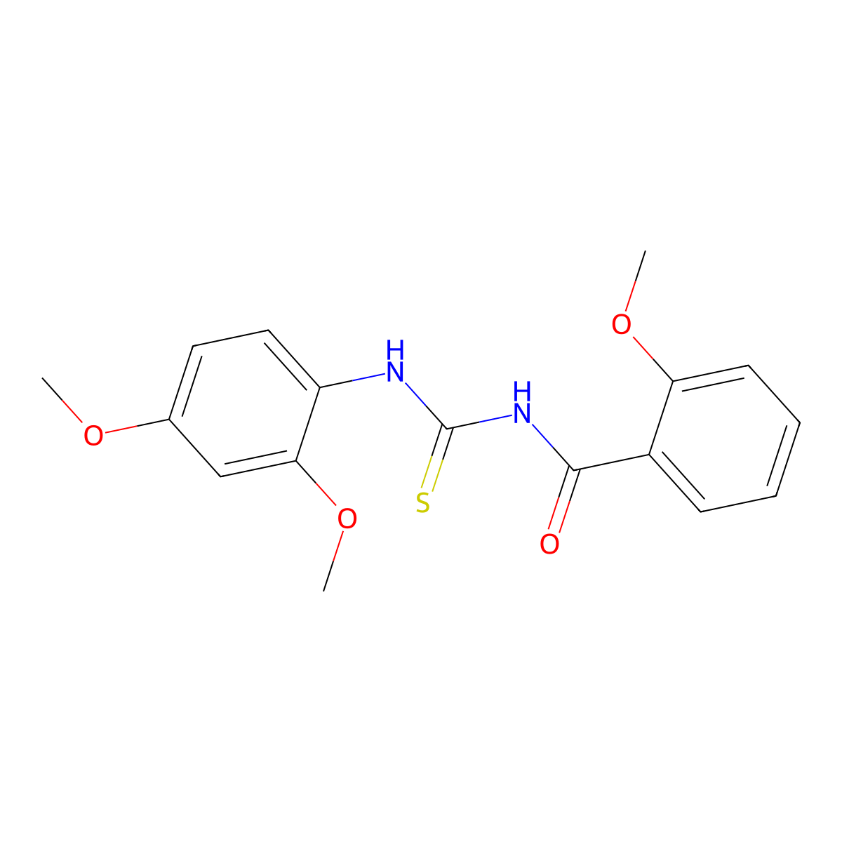 N-[(2,4-dimethoxyphenyl)carbamothioyl]-2-methoxybenzamide molecular structure, CAS 364596-79-2