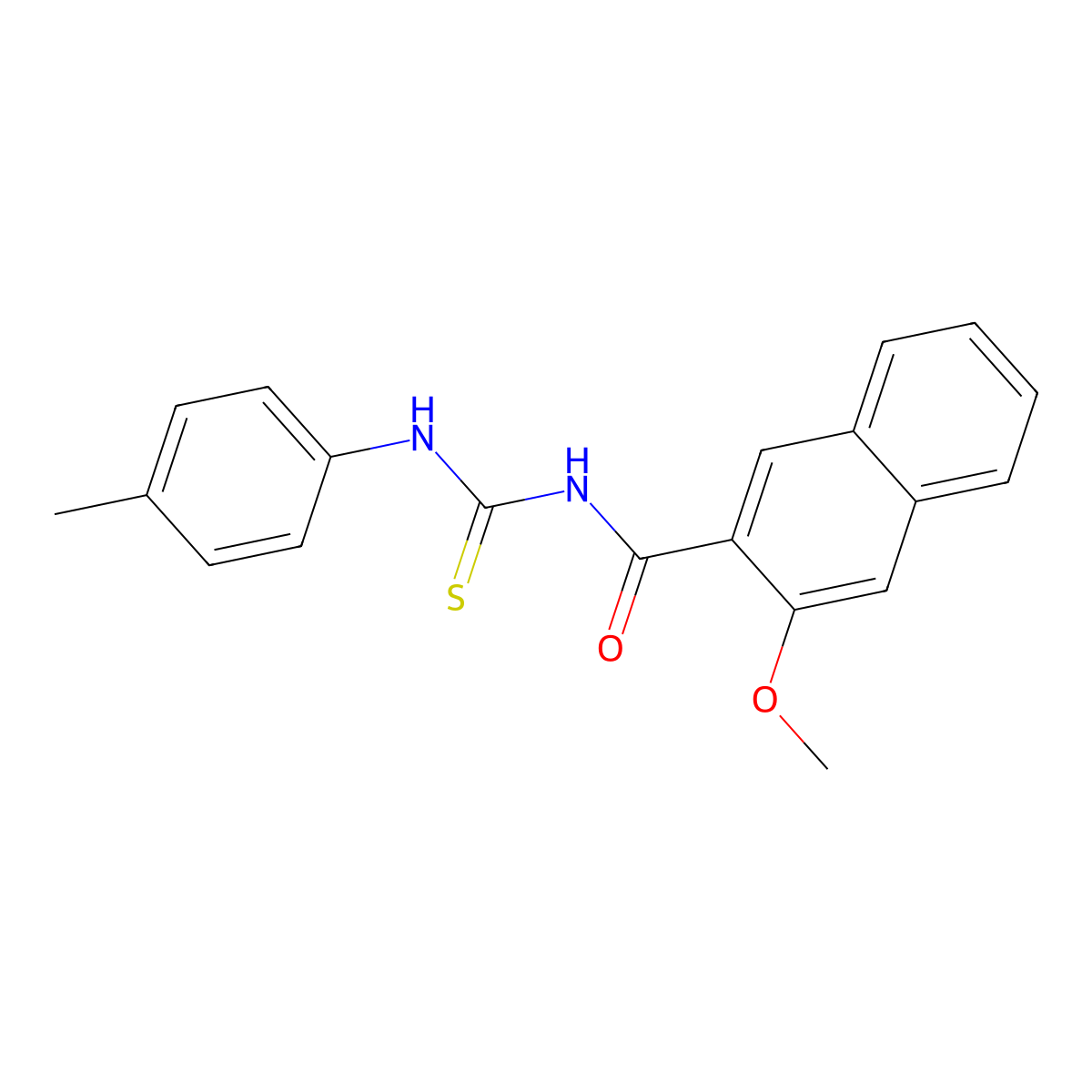 3-methoxy-N-[(4-methylphenyl)carbamothioyl]naphthalene-2-carboxamide molecular structure, CAS 364597-05-7