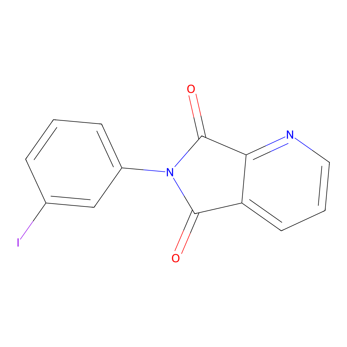 6-(3-Iodophenyl)pyrrolo[3,4-b]pyridine-5,7-dione molecular structure, CAS 364597-08-0