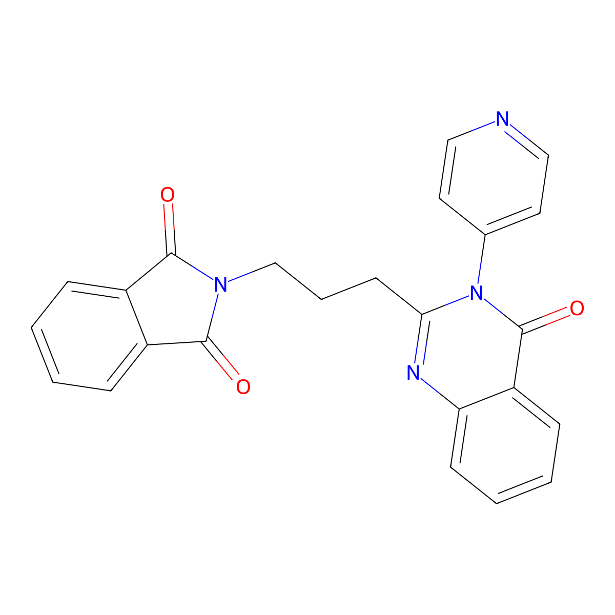 2-[3-(4-Oxo-3-pyridin-4-ylquinazolin-2-yl)propyl]isoindole-1,3-dione molecular structure, CAS 364598-20-9