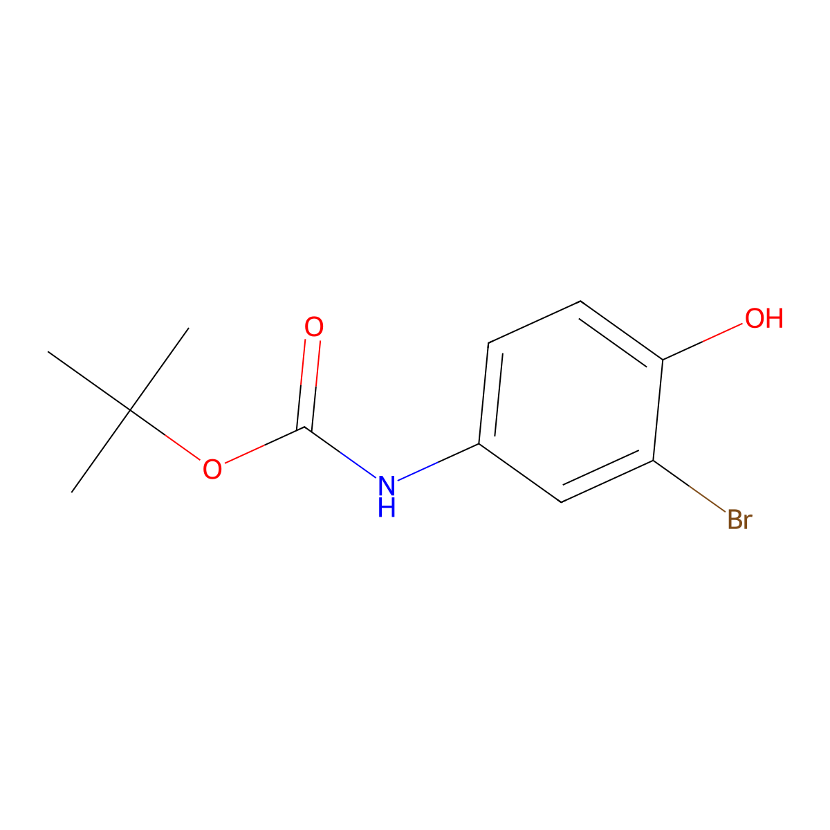 4-Boc-amino-2-bromophenol molecular structure, CAS 364598-99-2