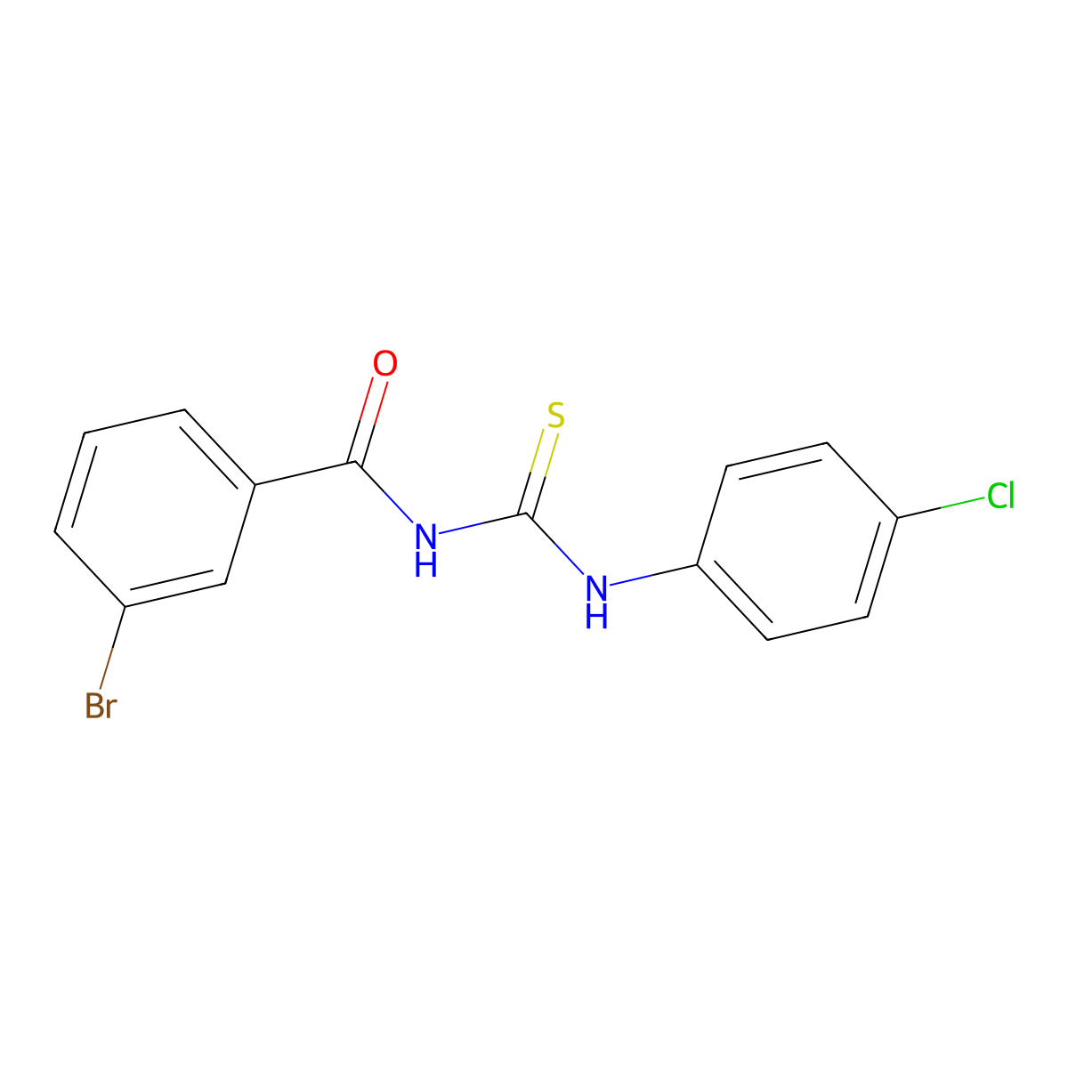 3-bromo-N-[(4-chlorophenyl)carbamothioyl]benzamide molecular structure, CAS 364599-52-0