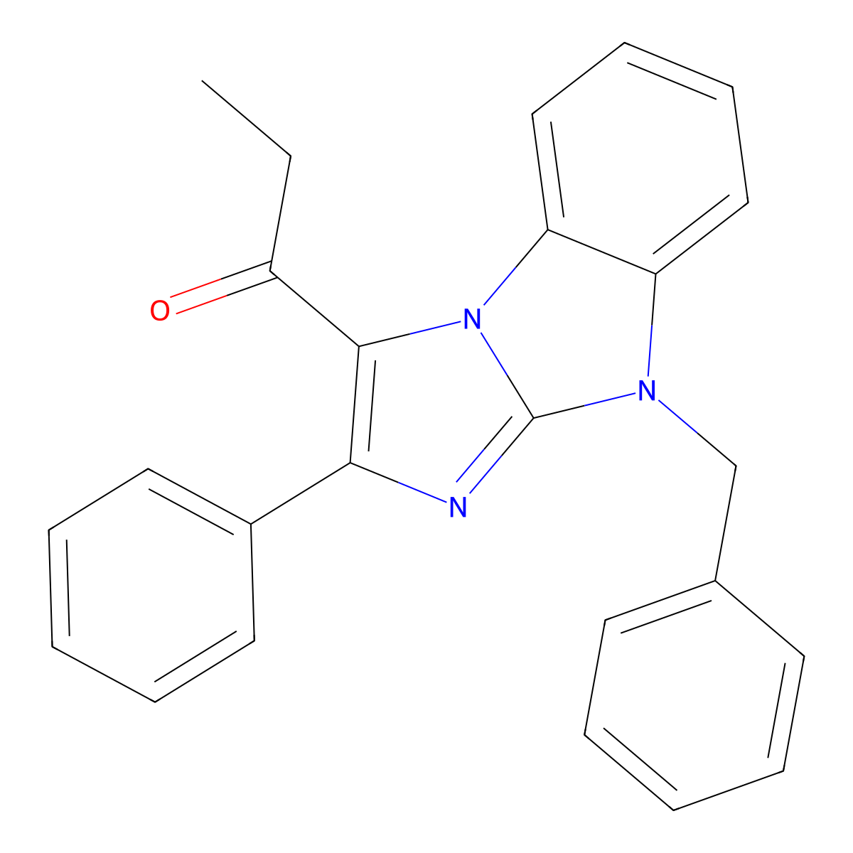 1-(9-benzyl-2-phenyl-9H-imidazo[1,2-a]benzimidazol-3-yl)propan-1-one molecular structure, CAS 364599-57-5