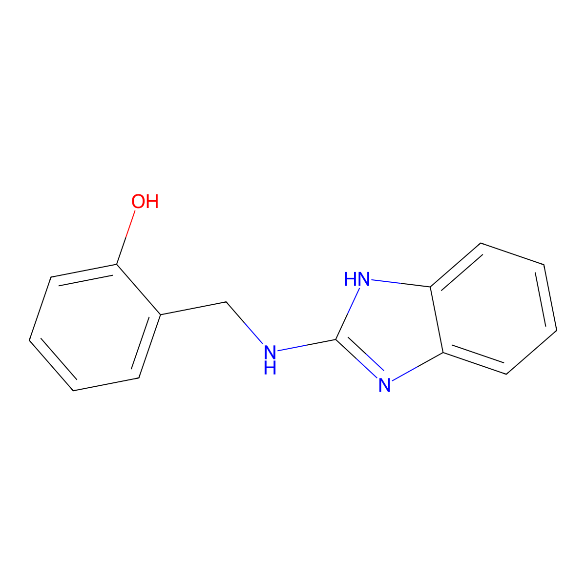 2-[(1H-benzimidazol-2-ylamino)methyl]phenol molecular structure, CAS 364599-60-0