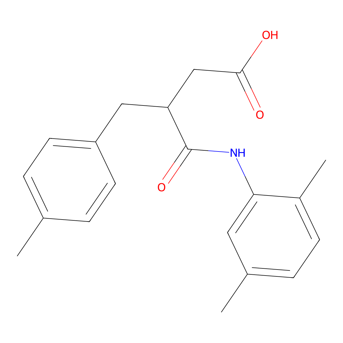 4-(2,5-Dimethylanilino)-3-[(4-methylphenyl)methyl]-4-oxobutanoic acid molecular structure, CAS 364599-61-1