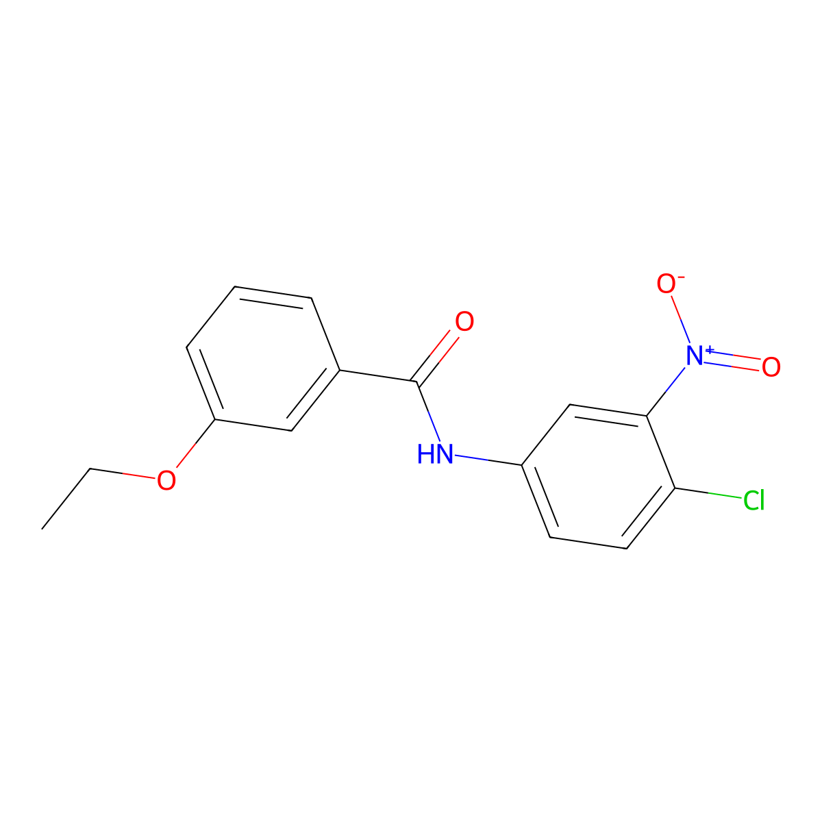 N-(4-chloro-3-nitrophenyl)-3-ethoxybenzamide molecular structure, CAS 364599-79-1