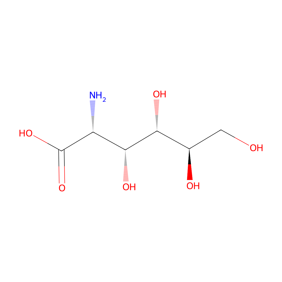 D-Glucosaminic acid molecular structure, CAS 3646-68-2