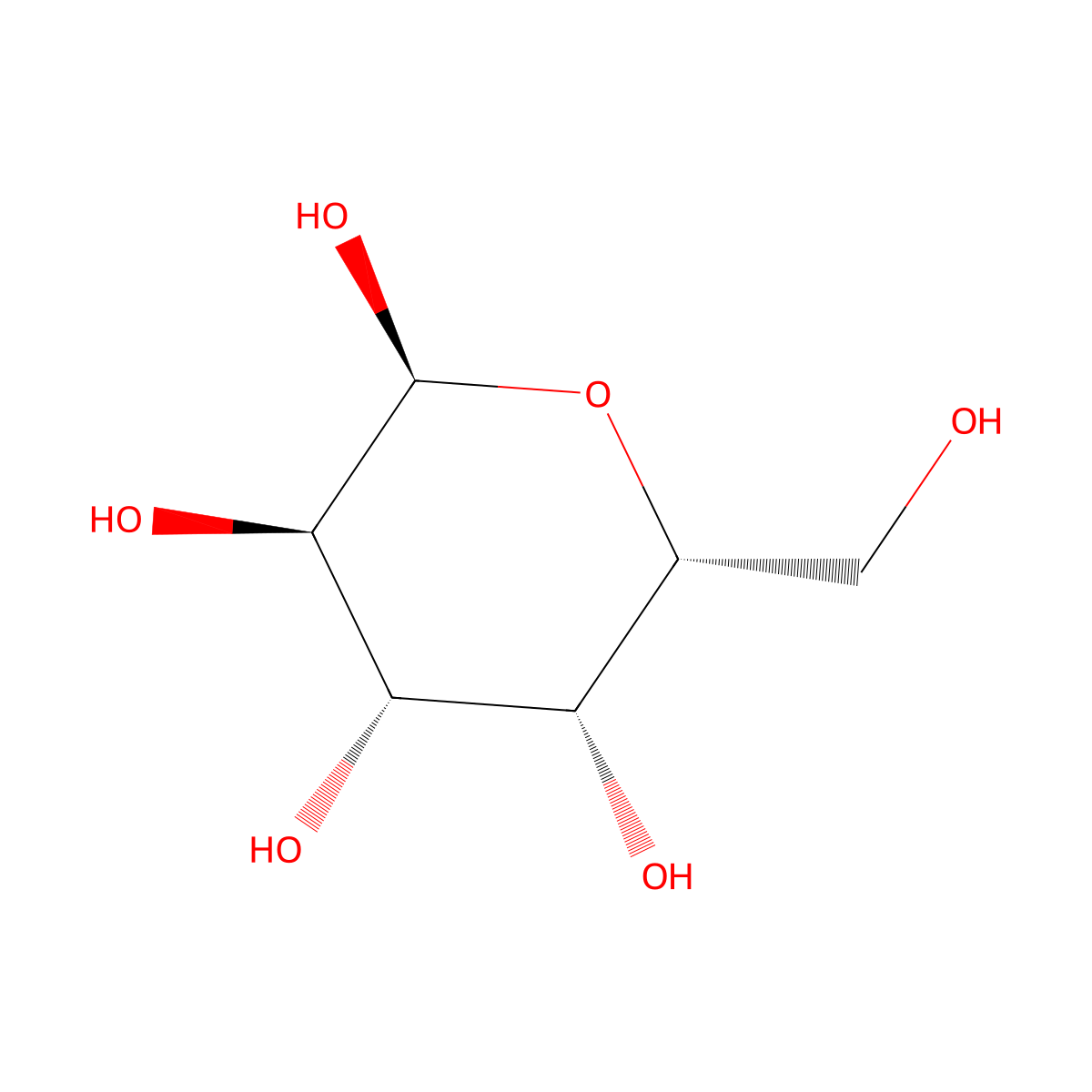 alpha-D-Galactopyranose molecular structure, CAS 3646-73-9