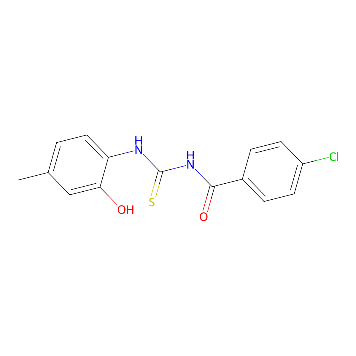 4-chloro-N-[(2-hydroxy-4-methylphenyl)carbamothioyl]benzamide molecular structure, CAS 364600-09-9