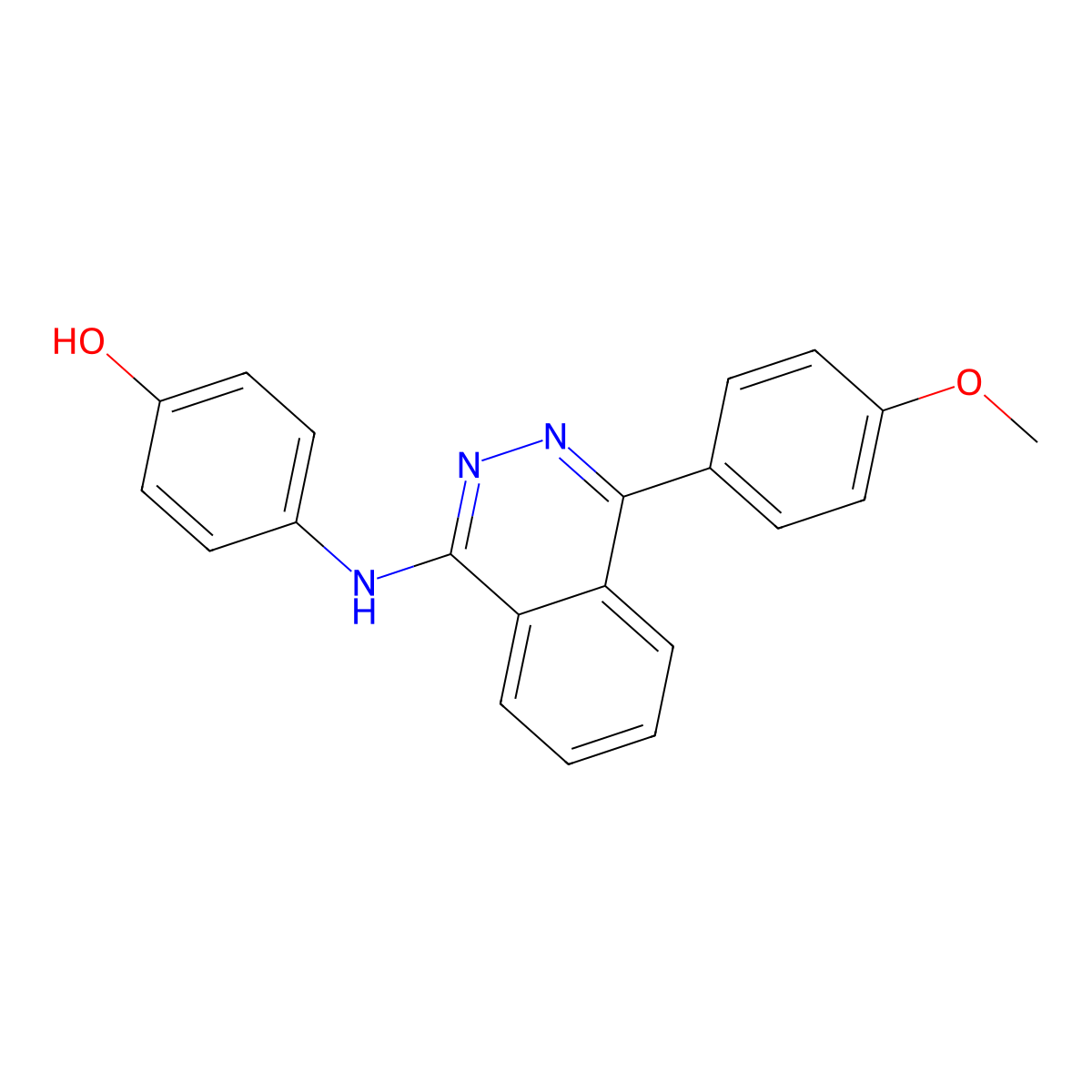 4-{[4-(4-Methoxyphenyl)phthalazin-1-yl]amino}phenol molecular structure, CAS 364600-57-7