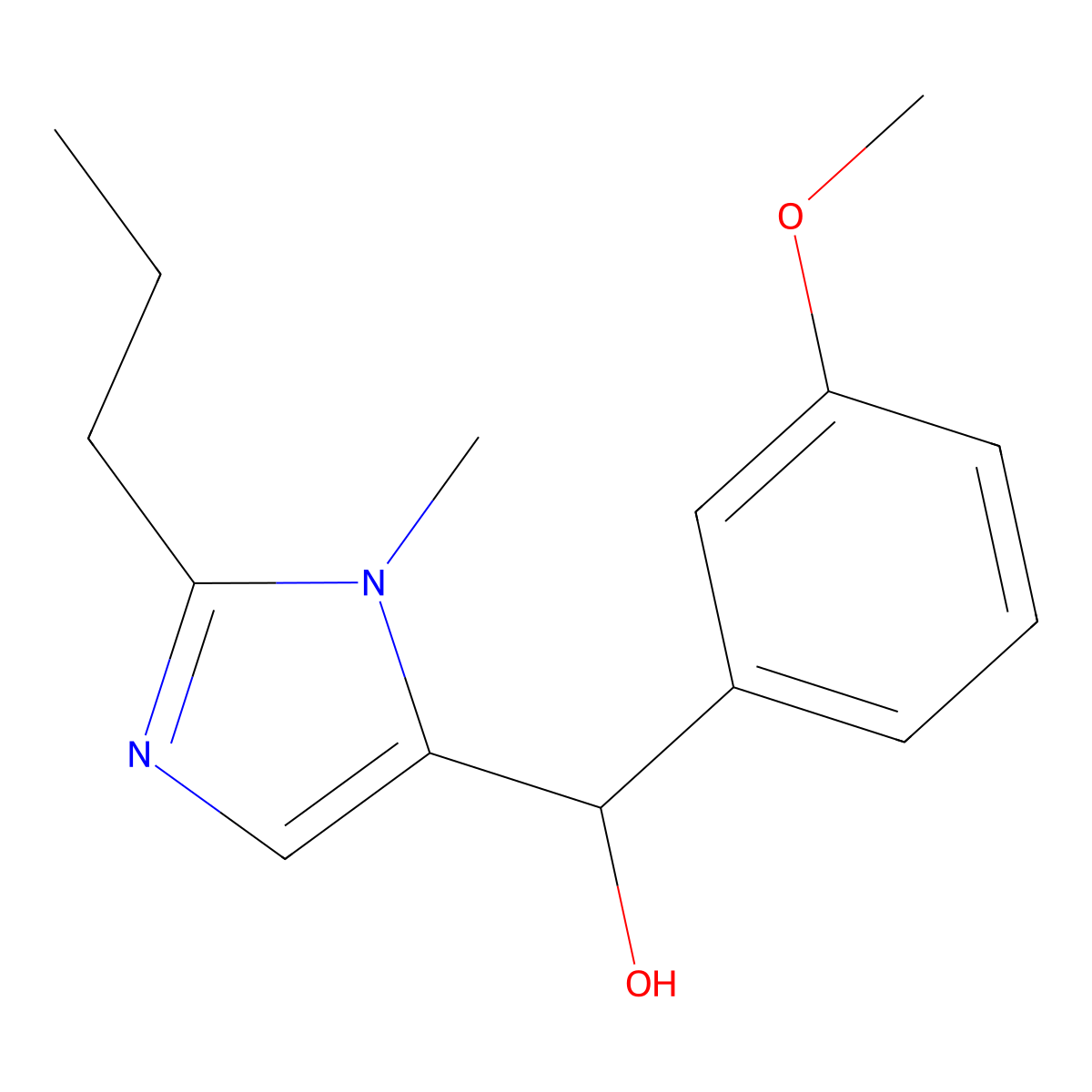 (3-Methoxyphenyl)-(3-methyl-2-propylimidazol-4-yl)methanol molecular structure, CAS 364601-24-1