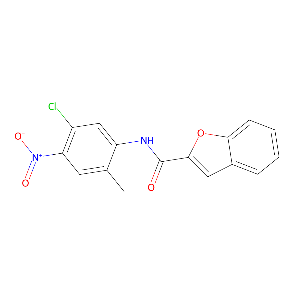 N-(5-chloro-2-methyl-4-nitrophenyl)-1-benzofuran-2-carboxamide molecular structure, CAS 364601-42-3