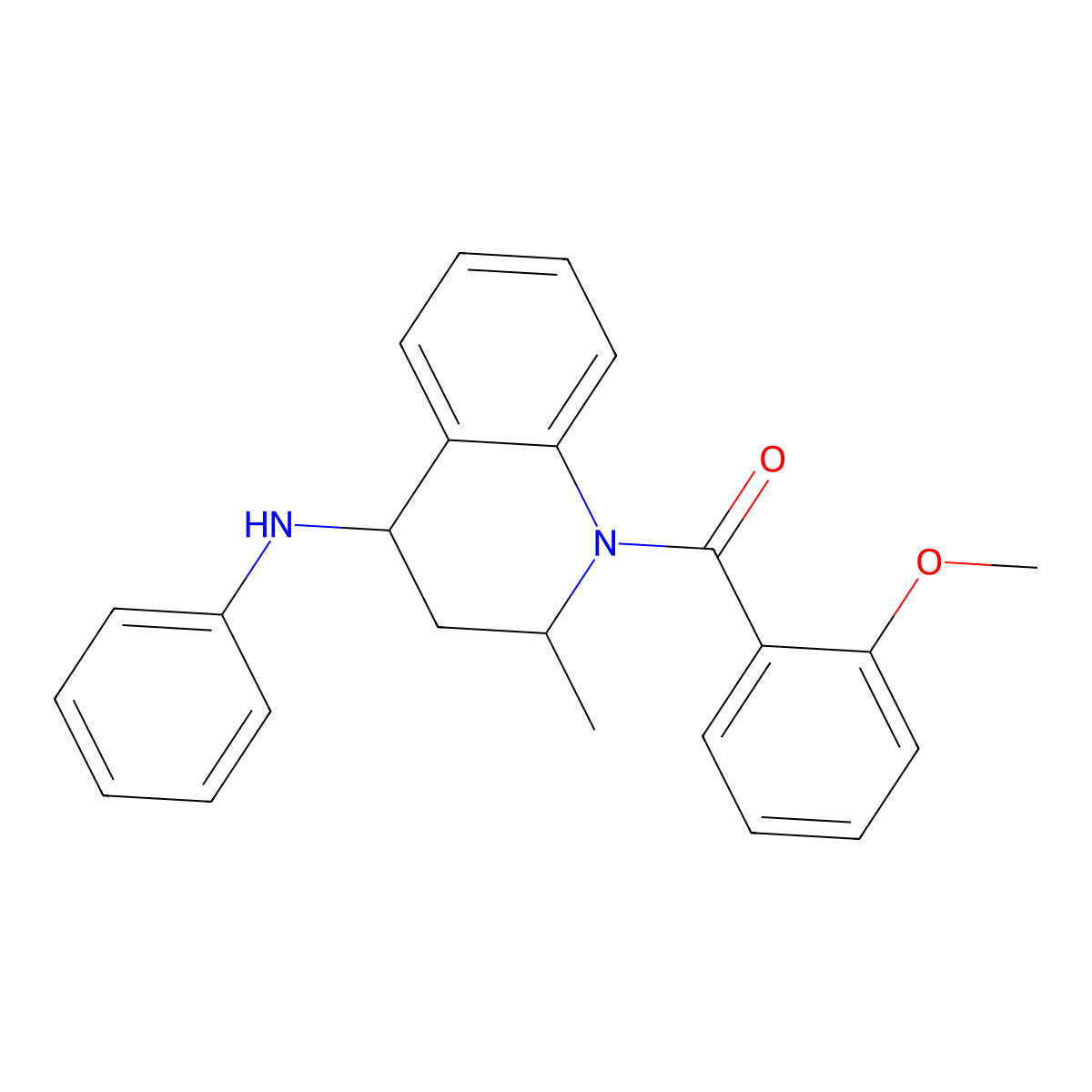 (4-anilino-2-methyl-3,4-dihydro-2H-quinolin-1-yl)-(2-methoxyphenyl)methanone molecular structure, CAS 364602-04-0