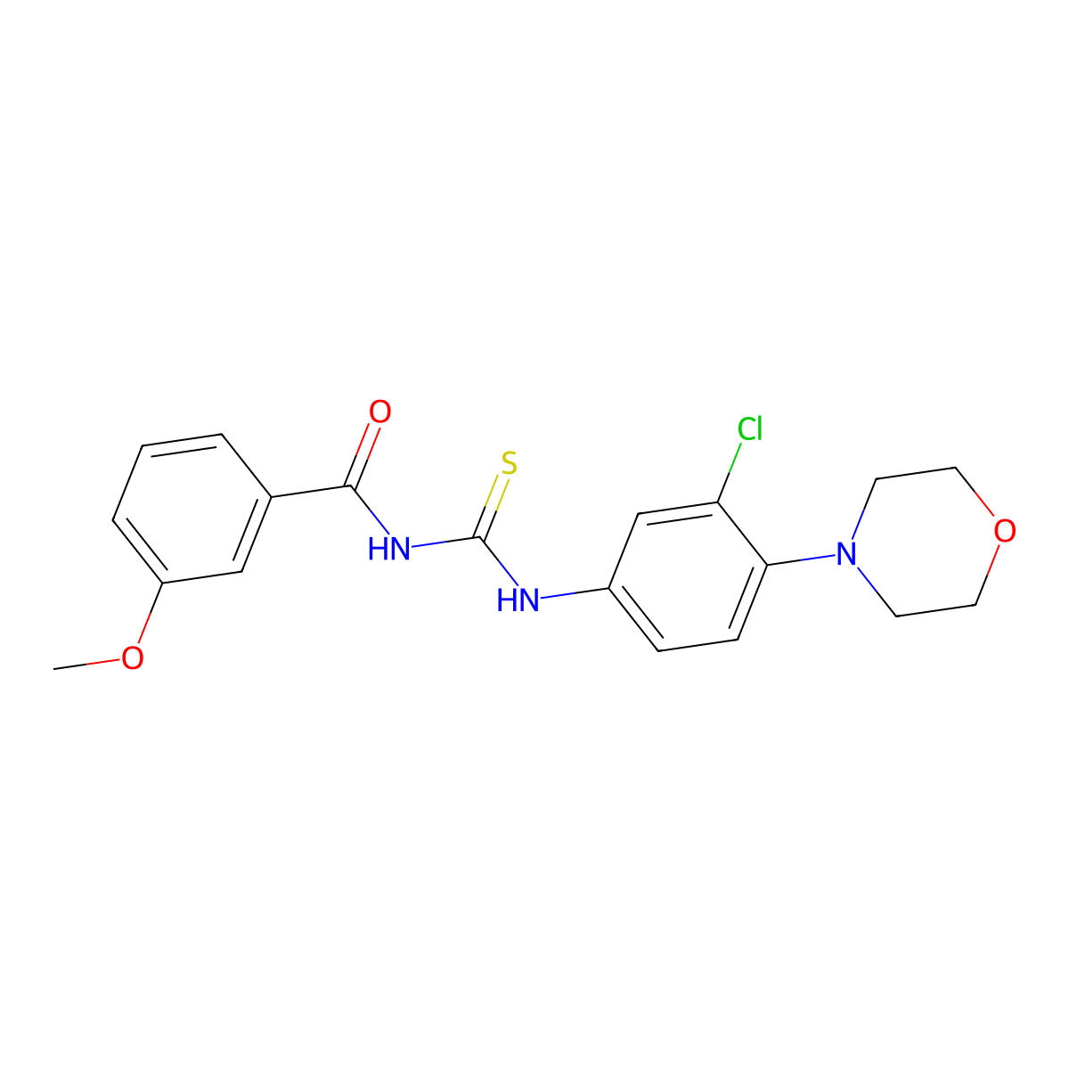 N-[(3-chloro-4-morpholin-4-ylphenyl)carbamothioyl]-3-methoxybenzamide molecular structure, CAS 364602-46-0