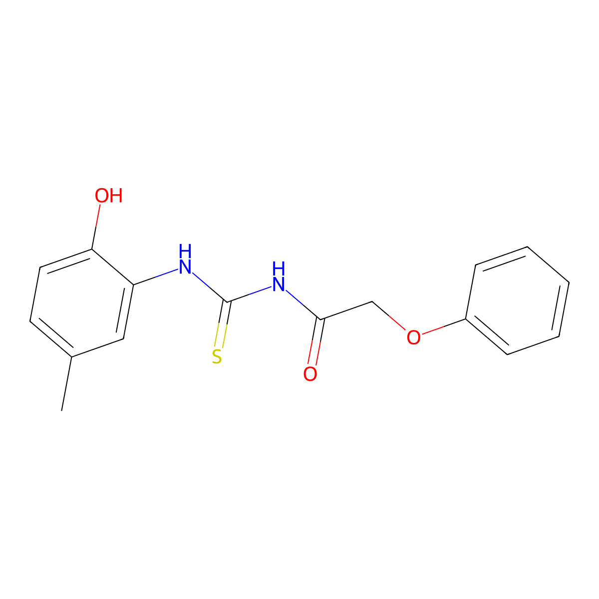 N-[(2-hydroxy-5-methylphenyl)carbamothioyl]-2-phenoxyacetamide molecular structure, CAS 364602-48-2