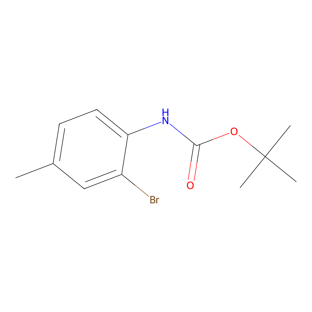 N-BOC 2-Bromo-4-methylaniline molecular structure, CAS 364607-53-4