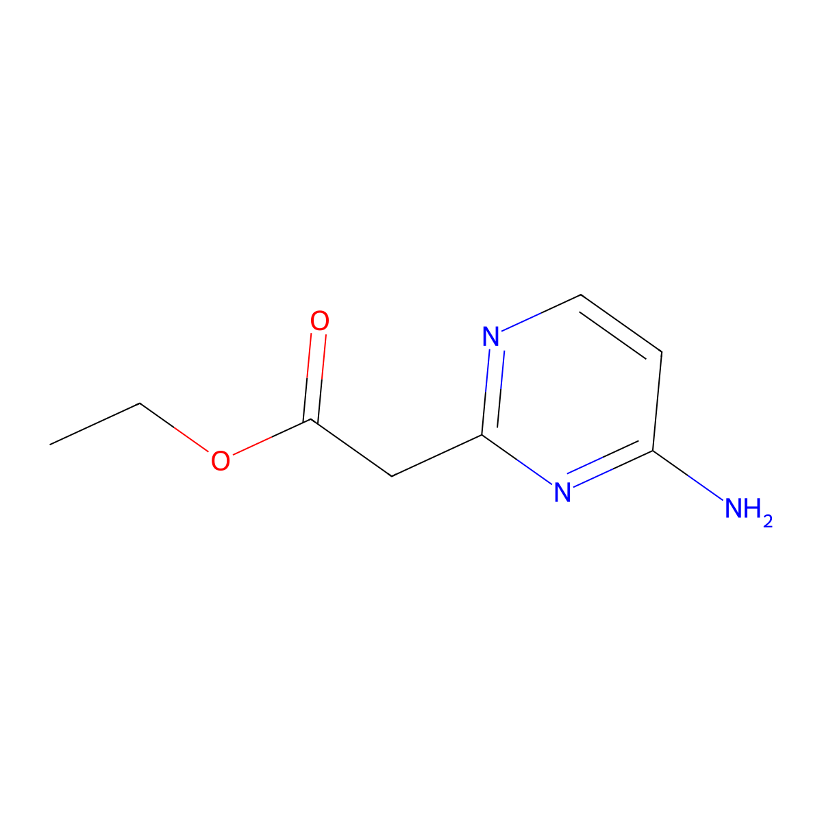 Ethyl 2-(4-aminopyrimidin-2-yl)acetate molecular structure, CAS 364608-03-7