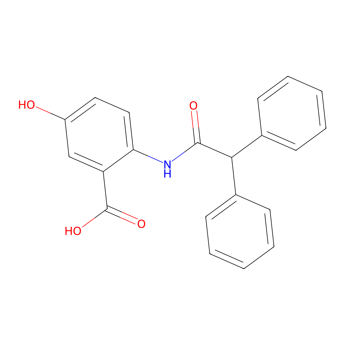 2-[(Diphenylacetyl)amino]-5-hydroxybenzoic acid molecular structure, CAS 364608-97-9