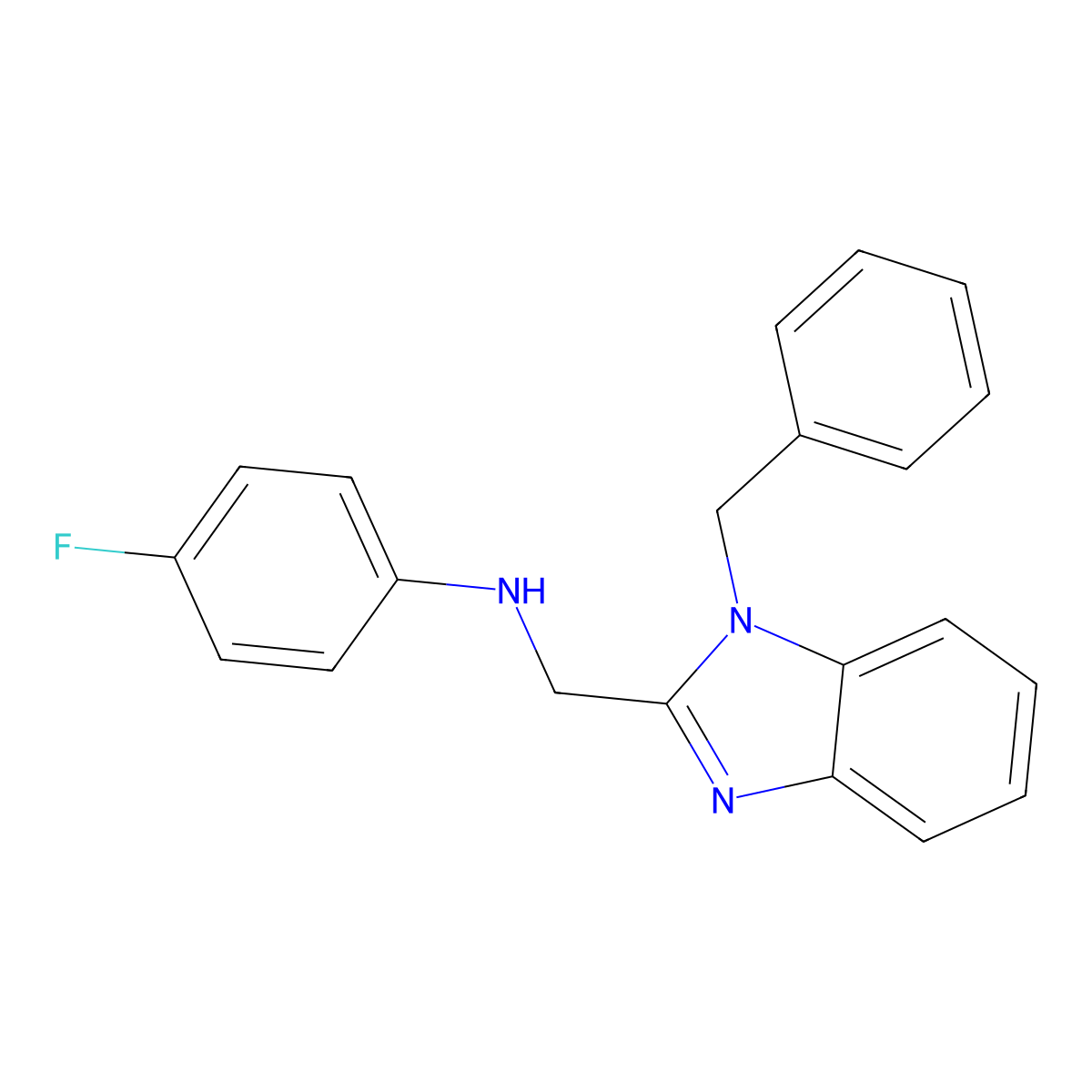 N-[(1-benzylbenzimidazol-2-yl)methyl]-4-fluoroaniline molecular structure, CAS 364610-24-2