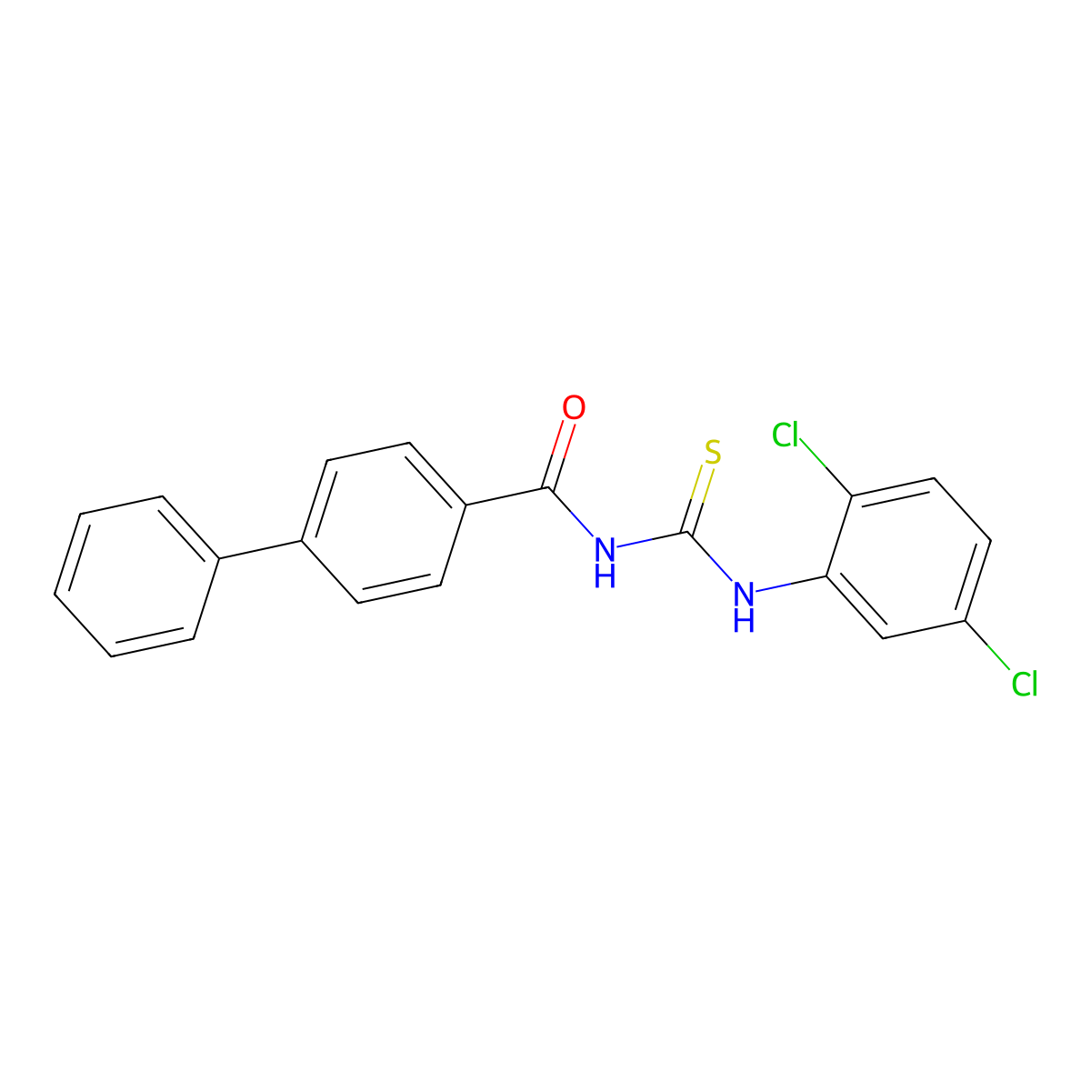 N-[(2,5-dichlorophenyl)carbamothioyl]-4-phenylbenzamide molecular structure, CAS 364610-39-9