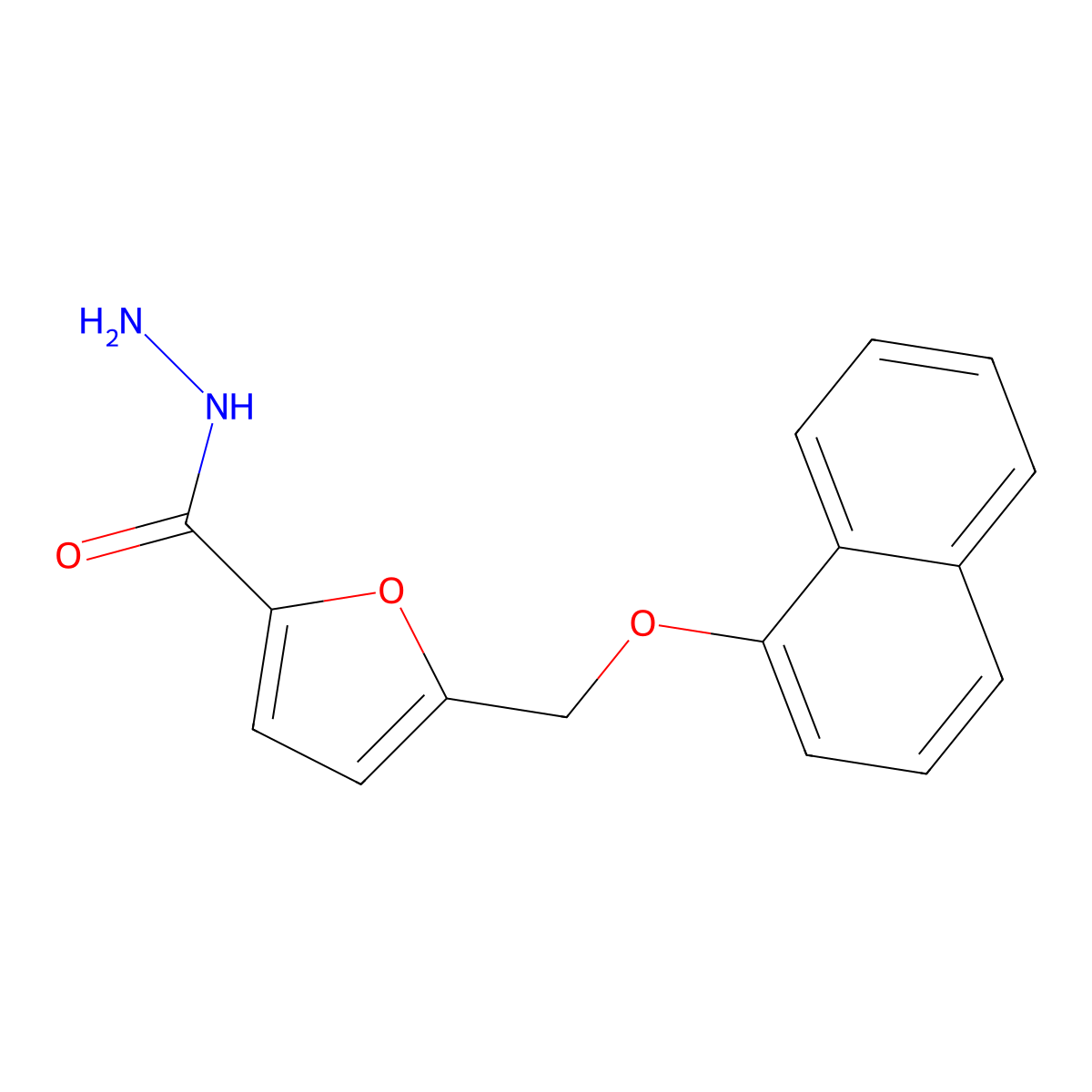 5-(Naphthalen-1-yloxymethyl)furan-2-carbohydrazide molecular structure, CAS 364610-54-8