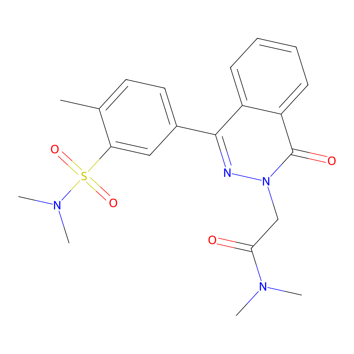 2-[4-[3-(dimethylsulfamoyl)-4-methylphenyl]-1-oxophthalazin-2-yl]-N,N-dimethylacetamide molecular structure, CAS 364610-67-3