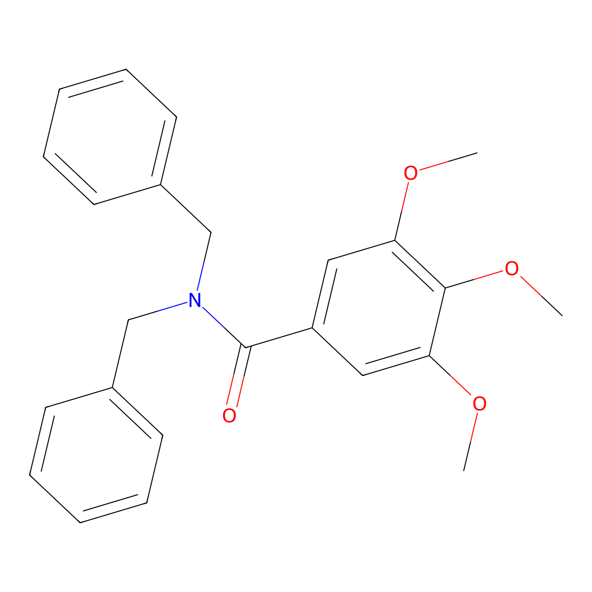 N,N-dibenzyl-3,4,5-trimethoxybenzamide molecular structure, CAS 364611-39-2