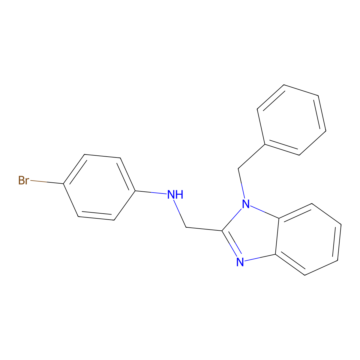 N-[(1-benzylbenzimidazol-2-yl)methyl]-4-bromoaniline molecular structure, CAS 364611-43-8