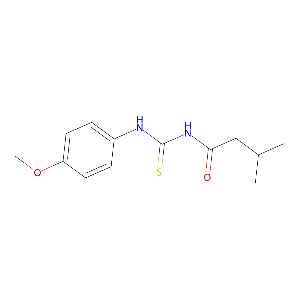N-(4-methoxyphenyl)-N'-(3-methylbutanoyl)thiourea molecular structure, CAS 364611-46-1