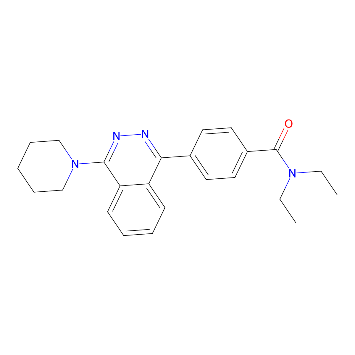 N,N-diethyl-4-(4-piperidin-1-ylphthalazin-1-yl)benzamide molecular structure, CAS 364611-68-7