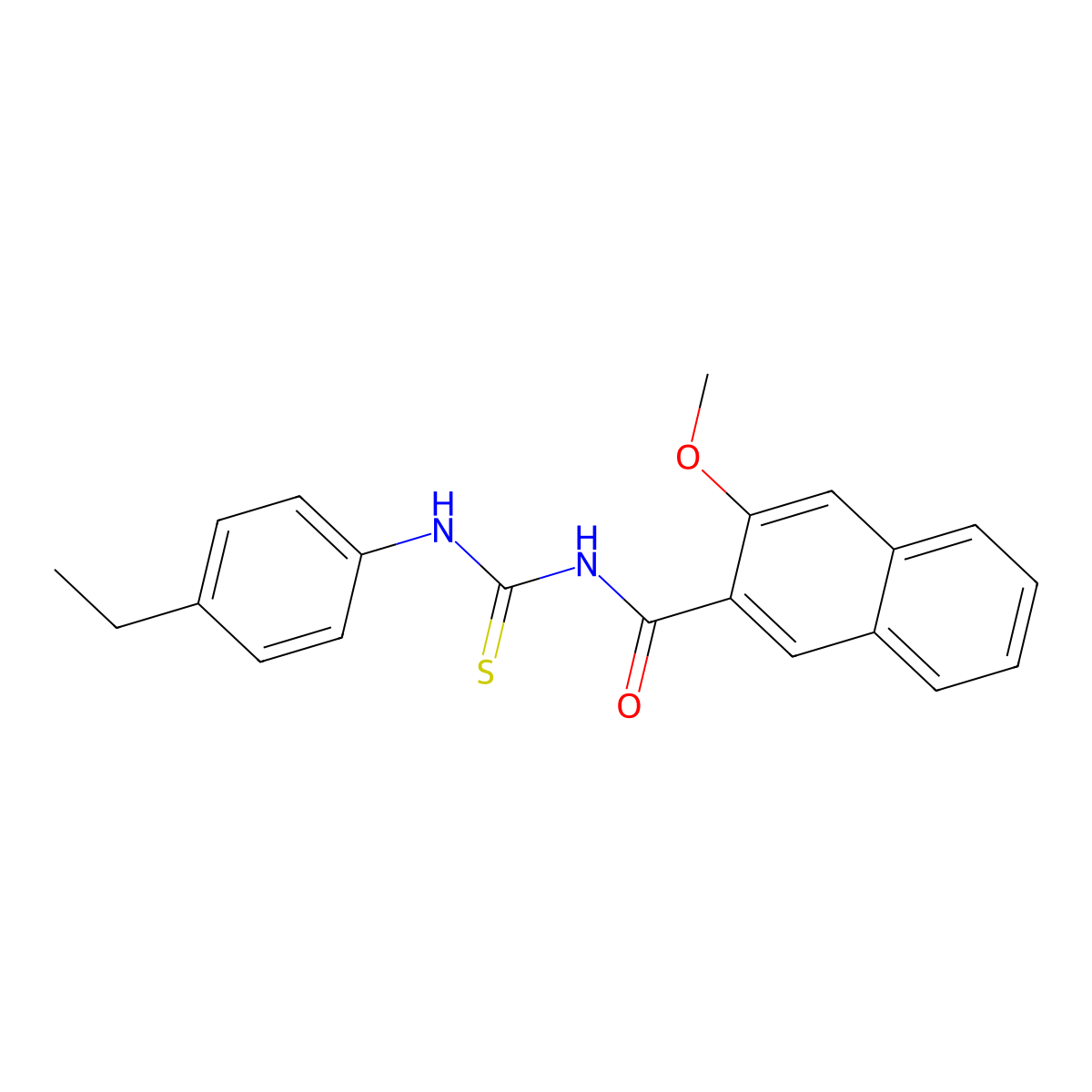 N-[(4-ethylphenyl)carbamothioyl]-3-methoxynaphthalene-2-carboxamide molecular structure, CAS 364612-34-0