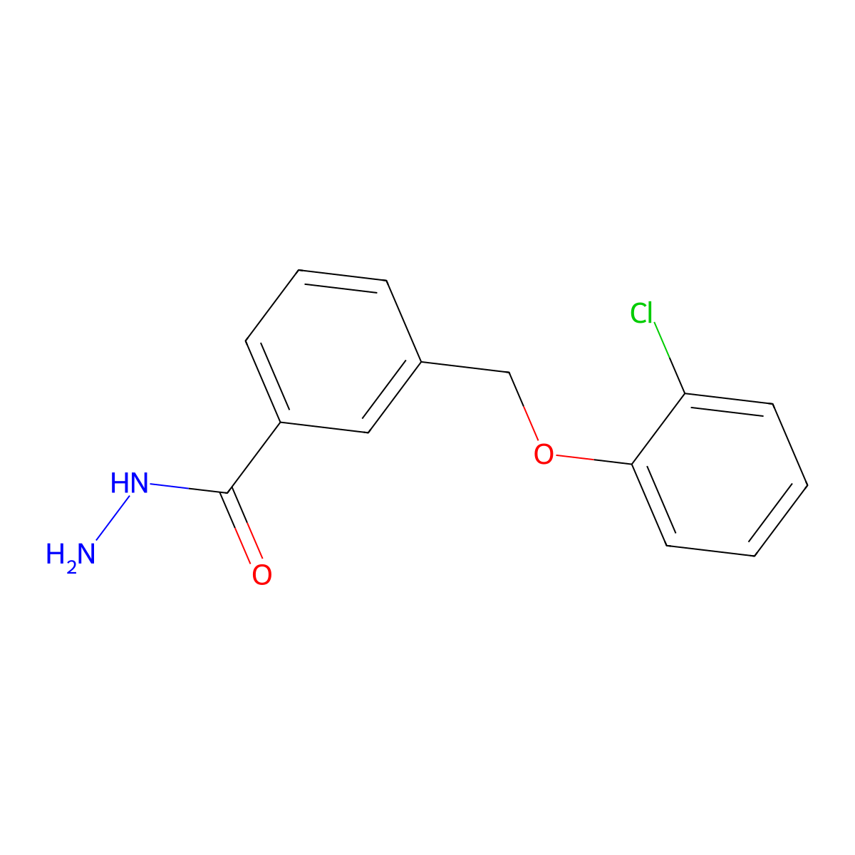 3-[(2-Chlorophenoxy)methyl]benzohydrazide molecular structure, CAS 364612-36-2