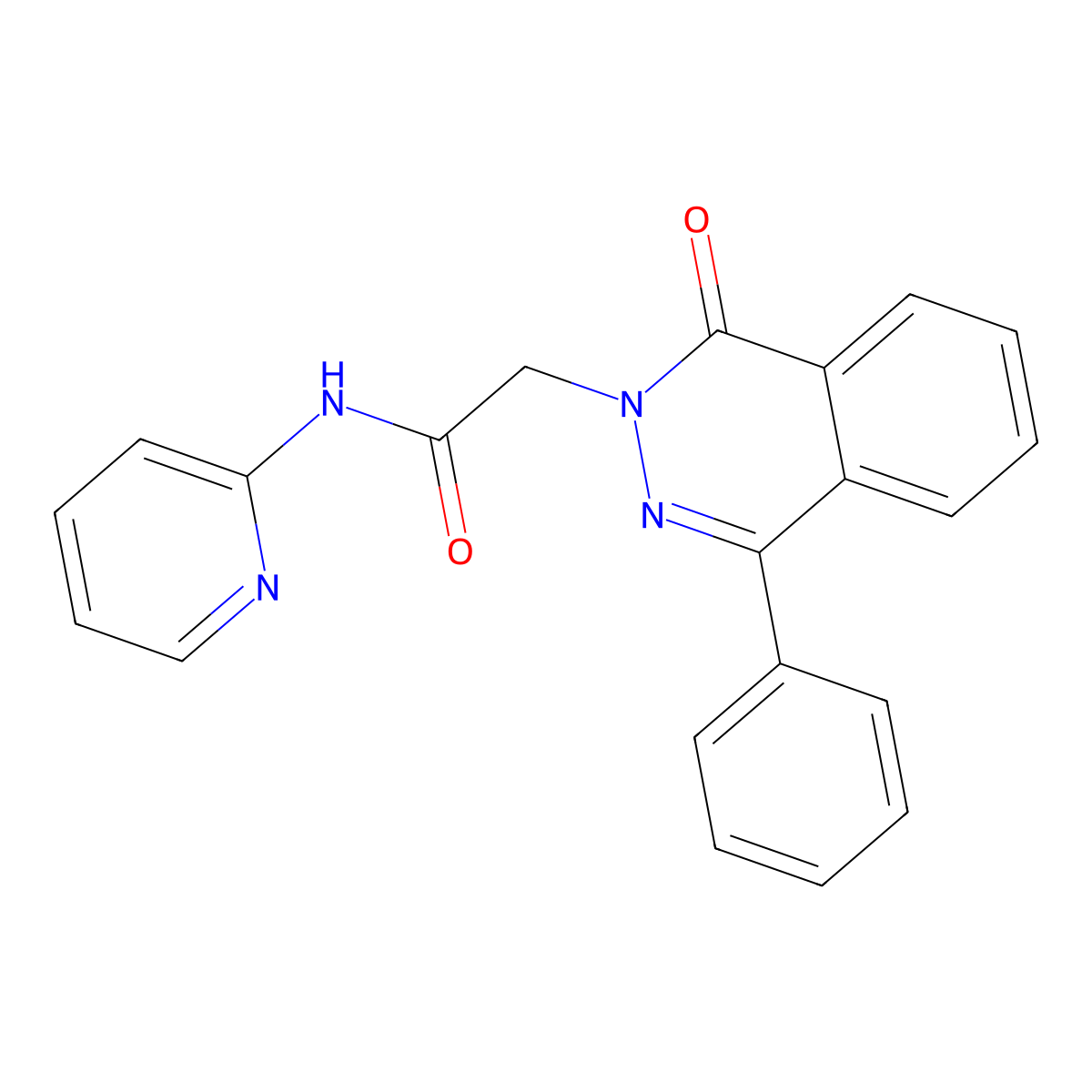 2-(1-oxo-4-phenylphthalazin-2-yl)-N-pyridin-2-ylacetamide molecular structure, CAS 364612-61-3