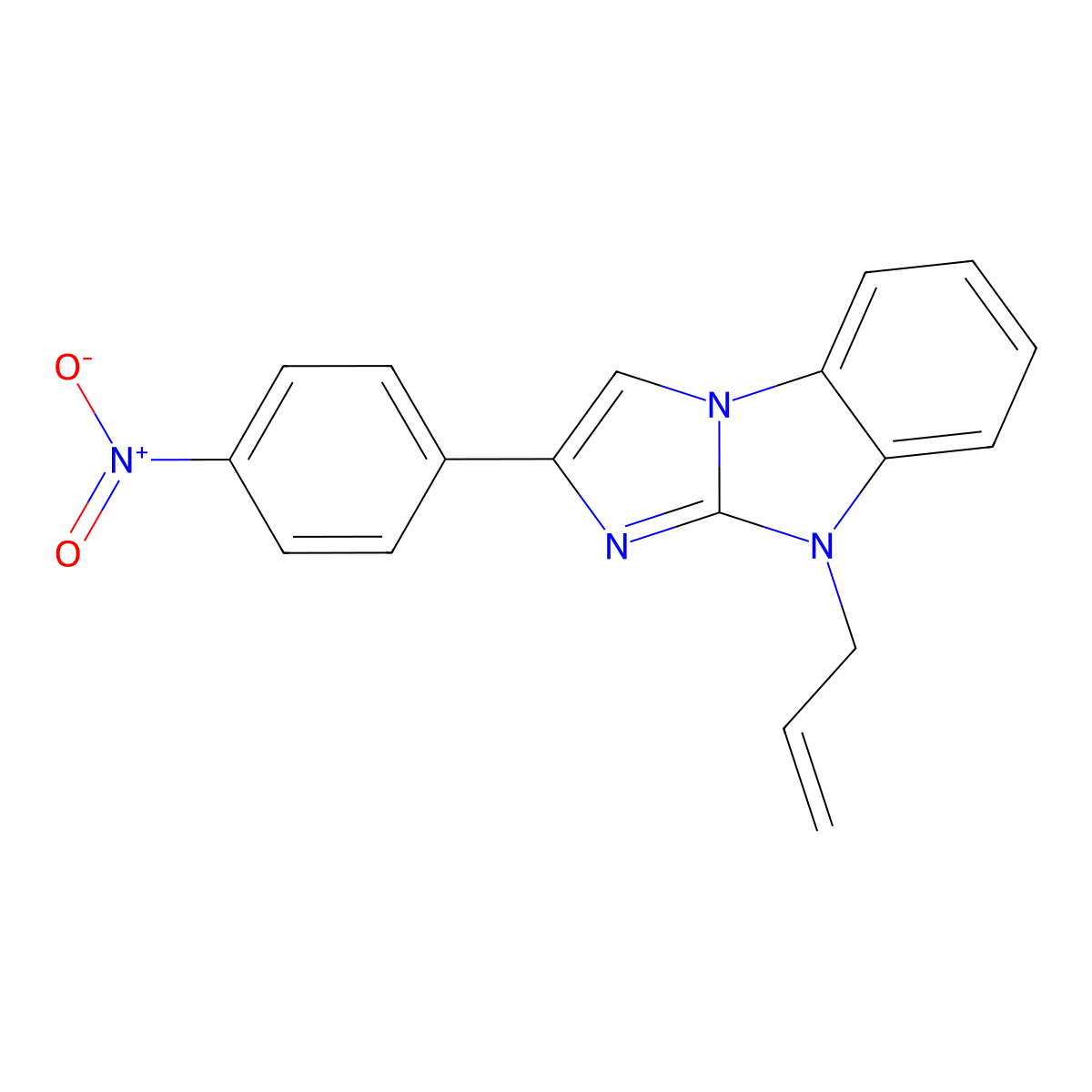 2-(4-Nitrophenyl)-4-prop-2-enylimidazo[1,2-a]benzimidazole molecular structure, CAS 364612-64-6