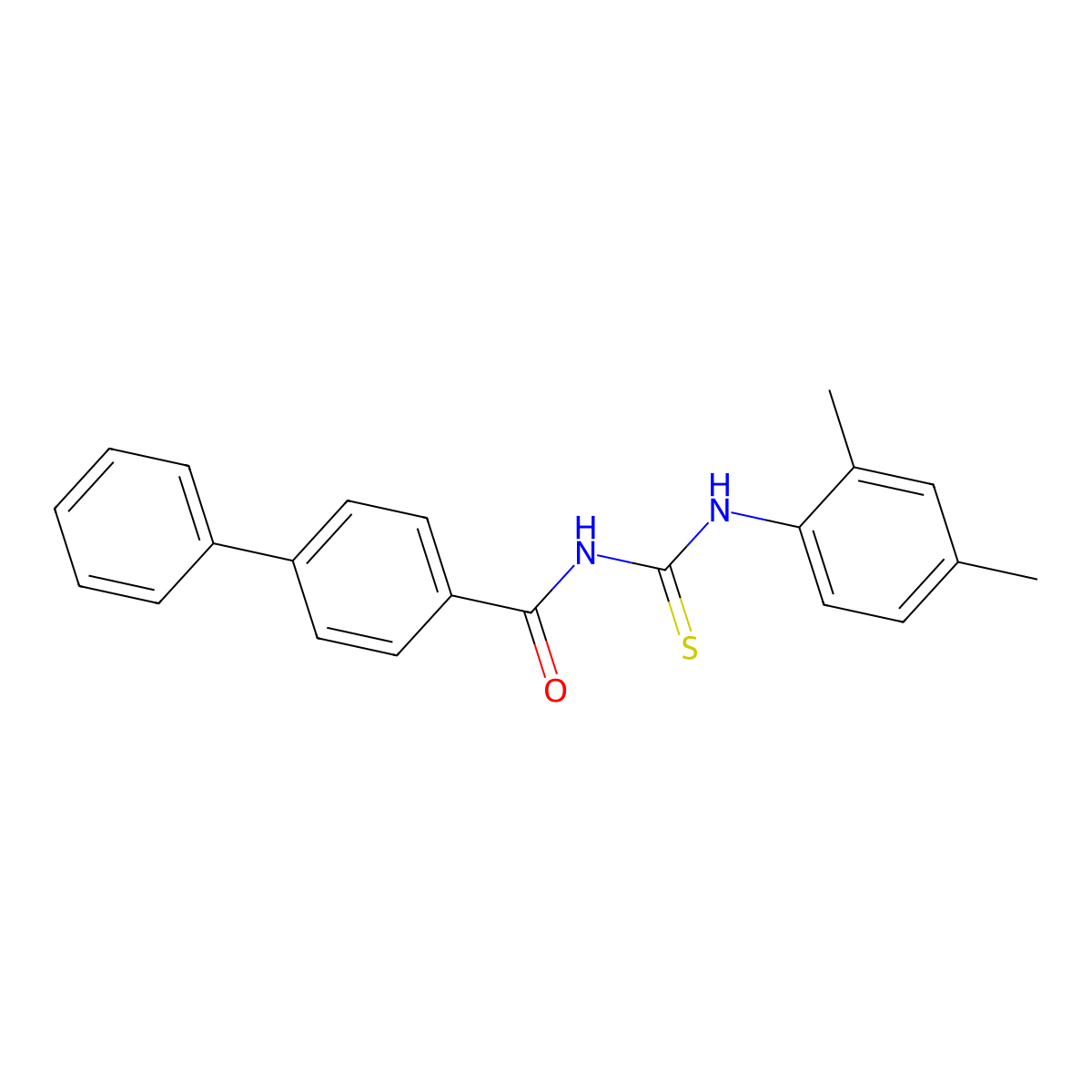 N-[(2,4-dimethylphenyl)carbamothioyl]-4-phenylbenzamide molecular structure, CAS 364614-79-9