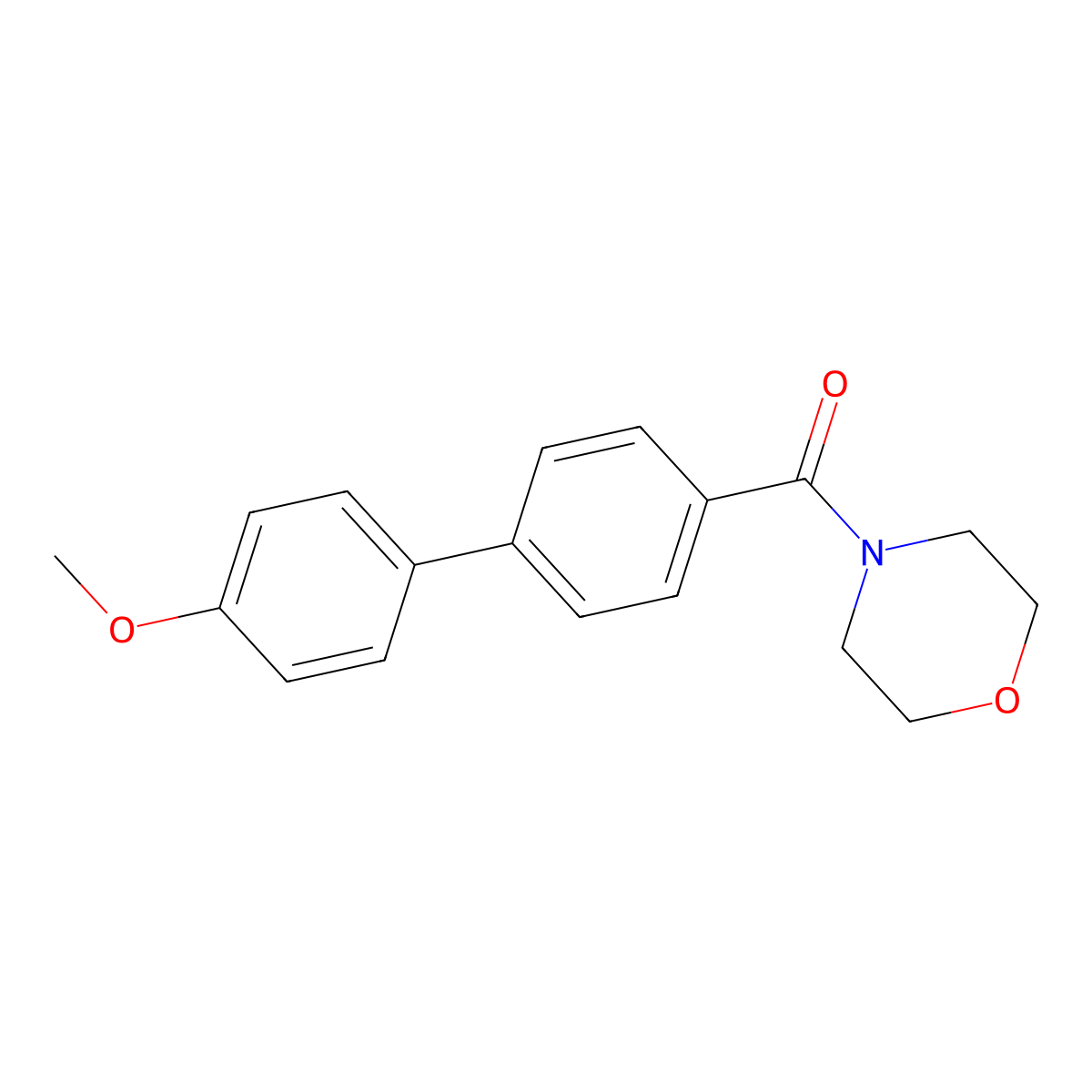 (4'-Methoxybiphenyl-4-yl)(morpholin-4-yl)methanone molecular structure, CAS 364615-28-1