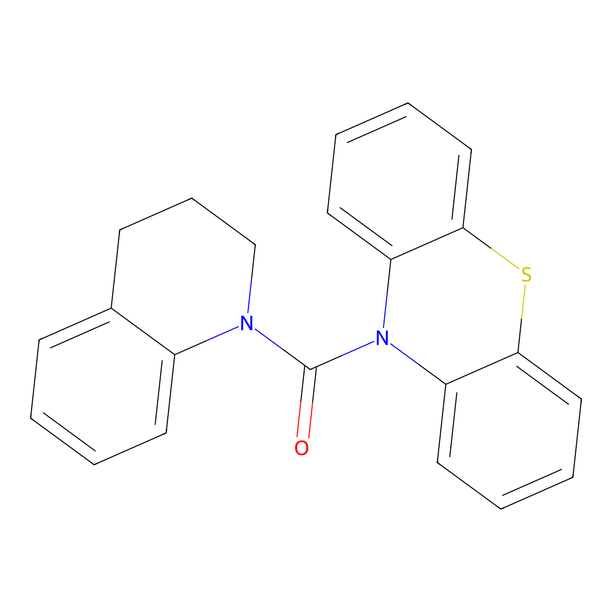 3,4-dihydro-2H-quinolin-1-yl(phenothiazin-10-yl)methanone molecular structure, CAS 364615-58-7