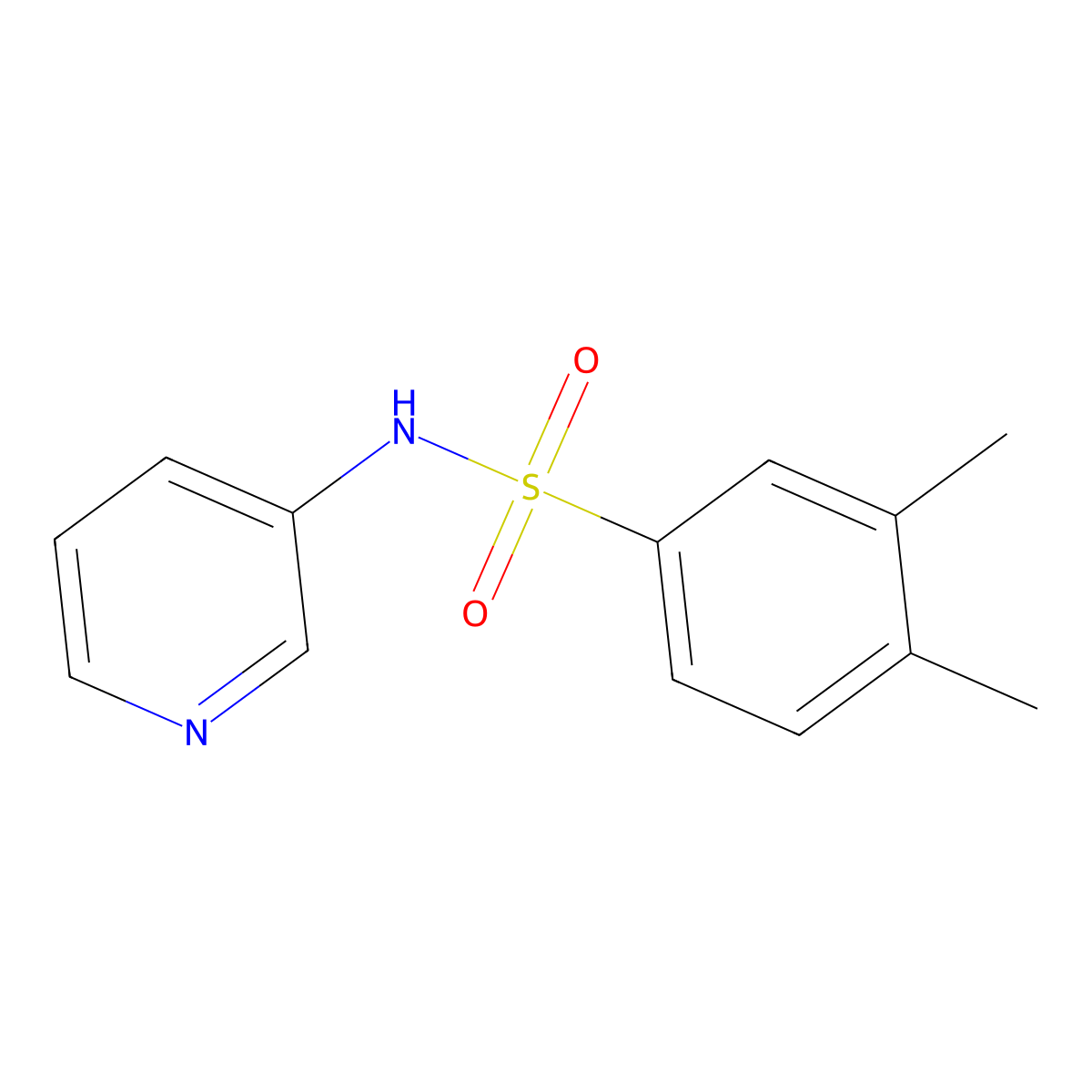 3,4-dimethyl-N-pyridin-3-ylbenzenesulfonamide molecular structure, CAS 364615-93-0