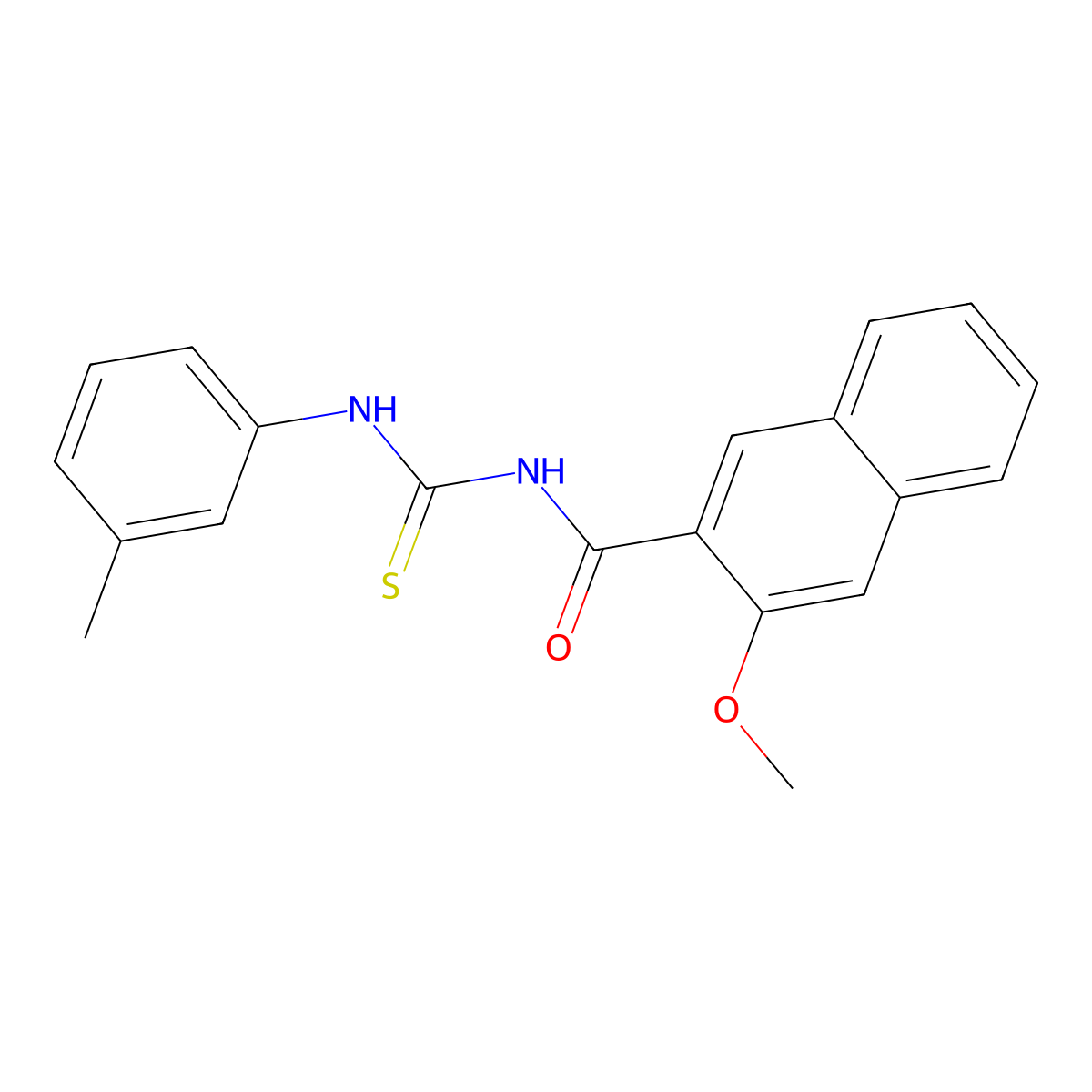3-methoxy-N-[(3-methylphenyl)carbamothioyl]naphthalene-2-carboxamide molecular structure, CAS 364616-29-5
