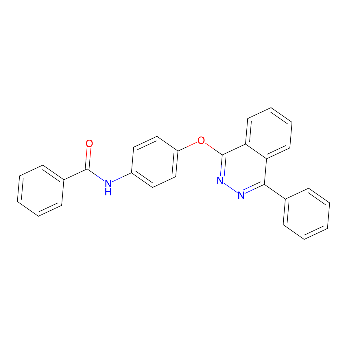 N-[4-(4-phenylphthalazin-1-yl)oxyphenyl]benzamide molecular structure, CAS 364616-74-0
