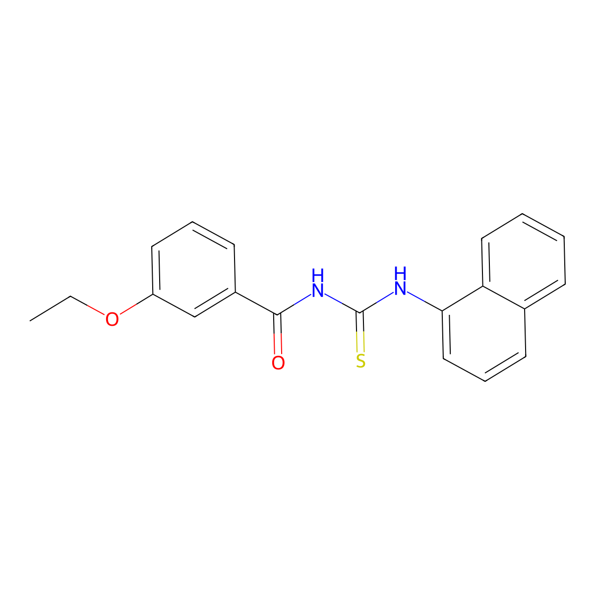 3-ethoxy-N-(naphthalen-1-ylcarbamothioyl)benzamide molecular structure, CAS 364616-91-1