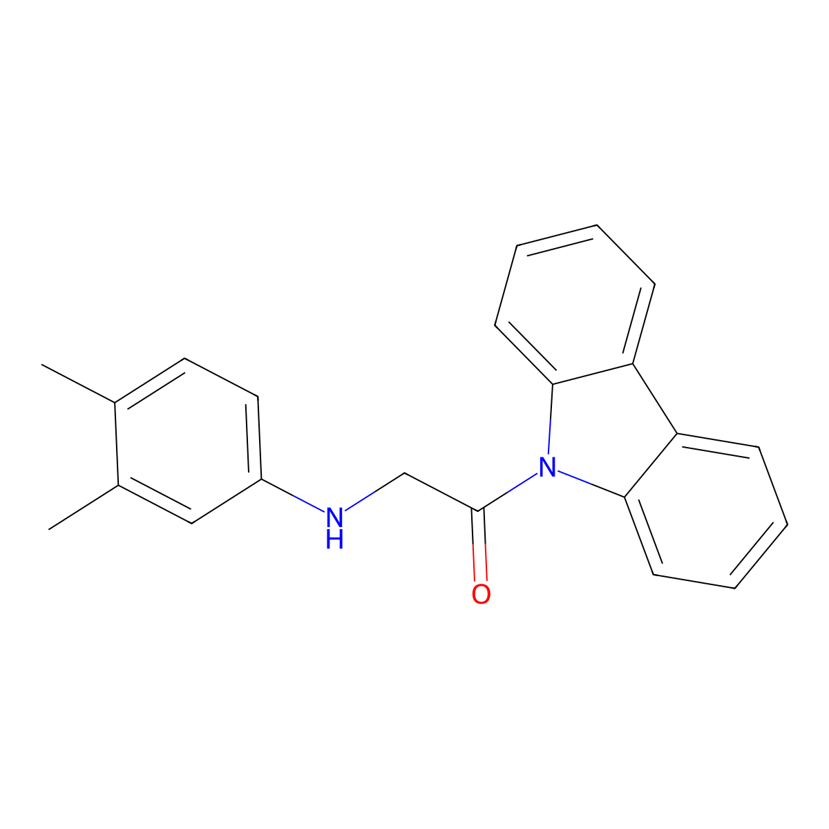 1-Carbazol-9-yl-2-(3,4-dimethylanilino)ethanone molecular structure, CAS 364619-12-5