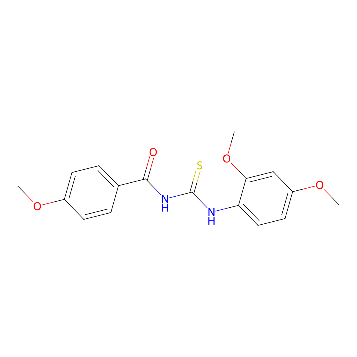 N-[(2,4-dimethoxyphenyl)carbamothioyl]-4-methoxybenzamide molecular structure, CAS 364619-33-0