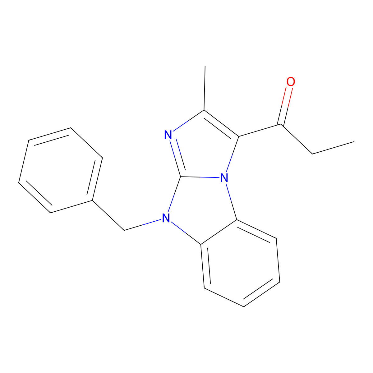 1-(4-Benzyl-2-methylimidazo[1,2-a]benzimidazol-1-yl)propan-1-one molecular structure, CAS 364619-42-1