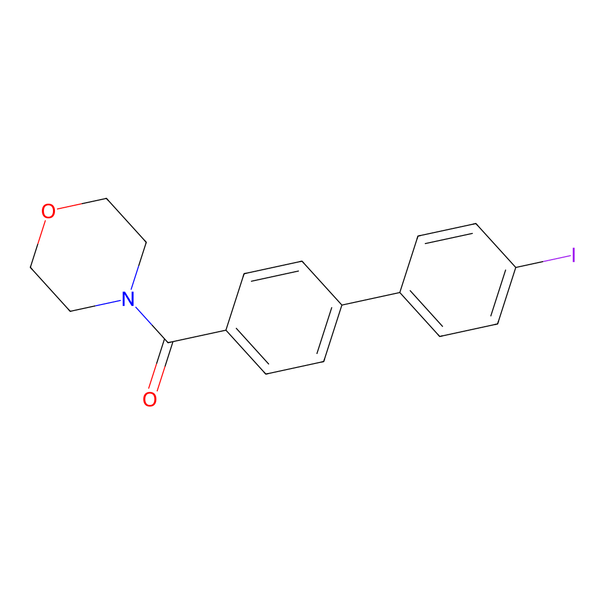 (4'-Iodobiphenyl-4-yl)(morpholin-4-yl)methanone molecular structure, CAS 364619-48-7